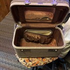 Train Case Makeup Cosmetic Rare Vintage Gray Silver Luggage Suitcase Mirror