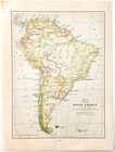 1920 Map South America Brazil Argentina Chile Political Boundaries Vintage Dwq4
