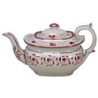 Sunderland 21pc Pearlware Pink Lustre Tea Set London Shape Pot England Antique 