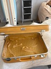 1960s Vintage Amelia Earhart Yellow Suitcase Hard Shell Luggage Travel Case 24   