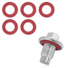 M14 1 5 Oil Drain Plug With 5pcs Rubber Crush Washer Oil Non-magnetic M14 1 5