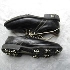 Footjoy Icon Oxford Golf Shoes Mens 9m Black Leather Spikes Cleats Lace Up