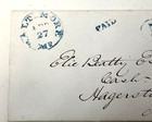 U s  1847 Stampless Cover Blue Cancel   Paid 5 Baltimore To Hagerstown  Maryland
