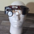 Ironton Headband Magnifier With Led Light Multiple Lenses For Crafts Hobby