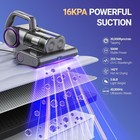  Mattress Vacuum Cleaner  16kpa Bed Vacuum Cleaner With 253 7nm Uv-c Violetgrey