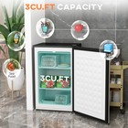 Upright Freezer 3 Cu Ft Mini Freezer W reversible Door  Silver Refurbished
