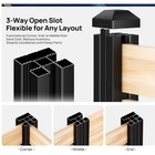 3 Pack 45  3-way Aluminum Fence Post  1 8mm Thick Walls   10mm Base - Black