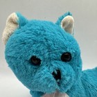 Vintage Blue Soft Fuzzy Cat 8  Plush Stuffed Animal Toy Puli International