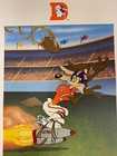Toon Art Denver Broncos Warner Bros Bombs Away Wile E Coyote Nfl Football Litho