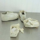 Vintage Infant Child Deerskin Leather Shoes Use Craft Dolls