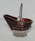 Souvenir Of Camp Perry Ruby Red Coal Bucket Ohio Us Military Collectible