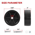 Boat Trailer Jack Caster 6 Inch Tongue Wheel 1 2 Inch Axle 1200lbs Load Capacity