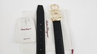 Salvatore Ferragamo Men s Black Leather Belt Sz 90-95-100-105 Gold Buckle