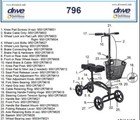Drive Medical Steerable Knee Walker Removable Front Basket Leg Pads 7 5  Casters