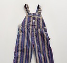 Vintage 1960   s Big Buck Sanfordized Blue Brown Red Striped Overalls Unworn M