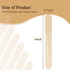 100pcs Jumbo Wooden Craft Sticks Popsicle Stick 6    Long X 3 4   wide Treat Ice Pop