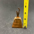 Swiss Cow Bell Bottle Opener Vintage Brass Alpine Souvenir Bar Tool Kitsch Vtg