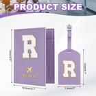 Passport Holder For Travel Initial Passport Cover And Luggage Tag Set Purple R