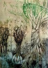 Laurence Barker  Original Ltd  Edition Color Etching On Laid Paper   hedgerows 