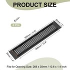 Patikil 12 X 2 Inch Door Air Vent Cover  Aluminum Grille 12 X 2 Inch  Black