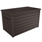 Keter Xxl 230 Gal Resin Outdoor Box Patio Storage Shed Large 58 x33 x34  Brown