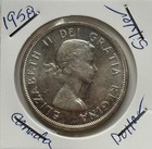 Canada Silver 1958 British Colombia Dollar - Totem Pole  death Dollar  - Unc