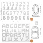 112 Pcs Bling Rhinestone Letter Stickers Glitter Alphabet Number Crystal Self 