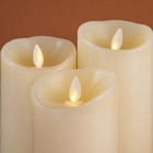 Luminara Flameless Unscented Wax Candles With Remote Moving Wick Pillar 3x6 5 