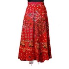 Women s Cotton Jaipuri Printed Long Wrap Around Skirt Free Size Upto 44 -xxl