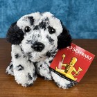 New Fao Schwarz Sweet Sophibean Dalmatian 10  Black White Dog Plush Laying Nwt