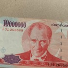 Turkey 10 Million Lira Banknote Turkish Currency Mustafa Kemal Ataturk Piri Reis