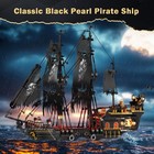 Pirate Ship Building Toys With Lights  Pearl Pirate Ship Model Boat Kit 40002