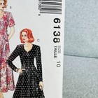 Mccalls 6138 Dress With Princess Seams Pockets Flared Misses Size 10 Pattern