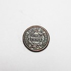 1849 Braided Hair Large Cent - Us 1c Copper Coin  Good Details   holed 