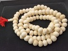 Buddhist Hindu Mala Prayer Beads 11mm To 12mm Dia  108 Bone Beads  White 