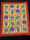 Vintage 90s Whinnie The Pooh Handmade Baby Toddler Quilt Pillow Piglet Tigger