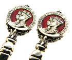 Sterling Silver Enamel King George Vi Coronation Royal Spoon   Fork Cased