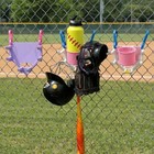 Custom Baseball softball Fence Caddy Organizer - Red white  free Shipping 