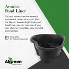 Algreen Rigid Plastic Pond Liner  33 Gallon Base Accessory For Ponds - Avonlea