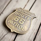 Route 66 Solid Brass Badge