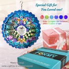 Solar Wind Spinner Mandala Peacock Christmas Decoration Worth Gift 3d Stainle   