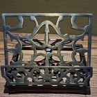 Vintage Solid Brass Adjustable Book Stand For Bible Cookbook Sheet Music - Heavy