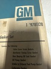 Genuine Gm 9781128 Gasket Set Nos Oem Very Rare Vintage