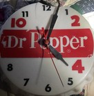 1950   s Dr  Pepper Advertising Electric Clock Lighted 10  2  4 Needs Repair