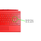 Microsoft Surface 3  only  Type Cover Keyboard   Us nordic Layout   Bright Red