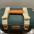 Retro Canon Camera Bag Organizer Green Pockets Shoulder Strap Dslr Carry Case     