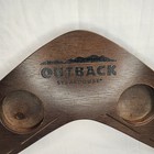 Outback Steakhouse Restaurant Wooden Boomerang Drink Beer Margarita Caddy 