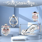 Metal Belt Lock Cage Restraint Stainless Steel Male Chastity Cage With 2 Keys