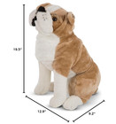Melissa   Realistic Doug English Bulldog Scoop Brown Giant 19  Stuffed Toy New