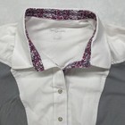 Chestnut Bay Shirt Womens Xl Spirit Liberty Show Shirt Gray White Pearl Snap